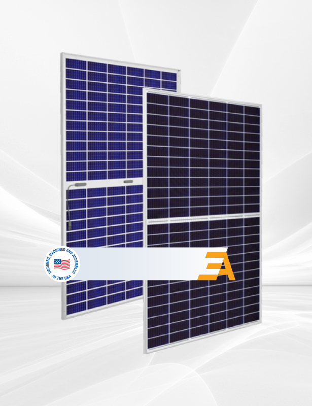 solar panels made by Energy America with power range of 485w-505w