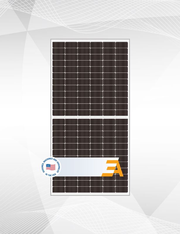 Lightweight solar panel with double glass technology made in america by energy america